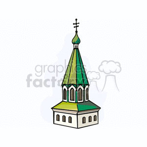 Church Belfry with Steeple Roof