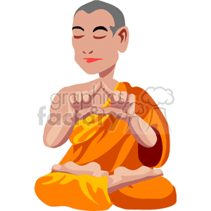 Meditating Monk