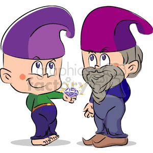 Cartoon Gnomes with Crystal