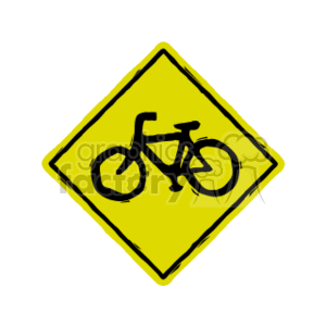 Bicycle Crossing Road Sign