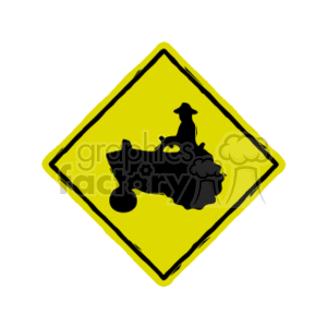 Tractor Crossing Road Sign