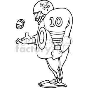 Funny Cartoon Football Player