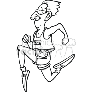 Black and white man running