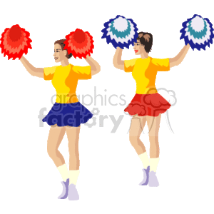 Colorful Cheerleading Illustration