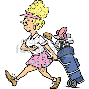 girl golfer clip art