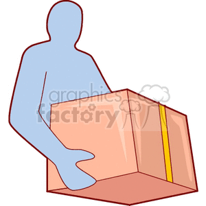 person carrying a box