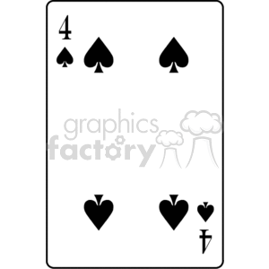 4 of Spades playing card