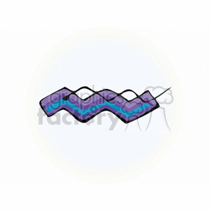A colorful clipart image depicting the Aquarius zodiac sign. The design features a stylized, zig-zag water bearer symbol in shades of purple and blue.