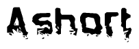 The image contains the word Ashort in a stylized font with a static looking effect at the bottom of the words