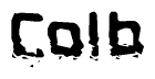 The image contains the word Colb in a stylized font with a static looking effect at the bottom of the words