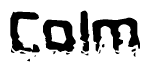 The image contains the word Colm in a stylized font with a static looking effect at the bottom of the words