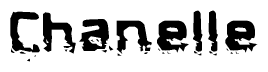The image contains the word Chanelle in a stylized font with a static looking effect at the bottom of the words