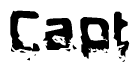 The image contains the word Capt in a stylized font with a static looking effect at the bottom of the words