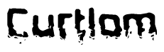 The image contains the word Curtlom in a stylized font with a static looking effect at the bottom of the words