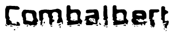 The image contains the word Combalbert in a stylized font with a static looking effect at the bottom of the words