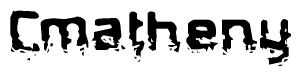 The image contains the word Cmatheny in a stylized font with a static looking effect at the bottom of the words