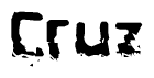The image contains the word Cruz in a stylized font with a static looking effect at the bottom of the words
