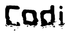 The image contains the word Codi in a stylized font with a static looking effect at the bottom of the words
