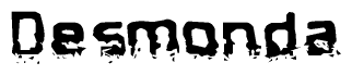 The image contains the word Desmonda in a stylized font with a static looking effect at the bottom of the words