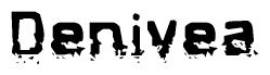 The image contains the word Denivea in a stylized font with a static looking effect at the bottom of the words