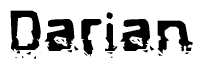 The image contains the word Darian in a stylized font with a static looking effect at the bottom of the words