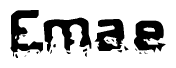 The image contains the word Emae in a stylized font with a static looking effect at the bottom of the words