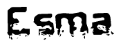 The image contains the word Esma in a stylized font with a static looking effect at the bottom of the words