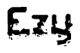 The image contains the word Ezy in a stylized font with a static looking effect at the bottom of the words