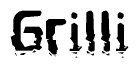The image contains the word Grilli in a stylized font with a static looking effect at the bottom of the words