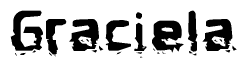 The image contains the word Graciela in a stylized font with a static looking effect at the bottom of the words