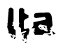 The image contains the word Ita in a stylized font with a static looking effect at the bottom of the words