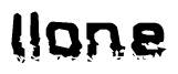 The image contains the word Ilone in a stylized font with a static looking effect at the bottom of the words
