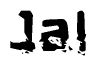 The image contains the word Jal in a stylized font with a static looking effect at the bottom of the words