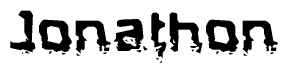 The image contains the word Jonathon in a stylized font with a static looking effect at the bottom of the words