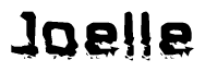 The image contains the word Joelle in a stylized font with a static looking effect at the bottom of the words