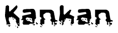 The image contains the word Kankan in a stylized font with a static looking effect at the bottom of the words