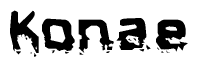 The image contains the word Konae in a stylized font with a static looking effect at the bottom of the words