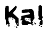 The image contains the word Kal in a stylized font with a static looking effect at the bottom of the words