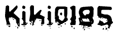 The image contains the word Kiki0185 in a stylized font with a static looking effect at the bottom of the words