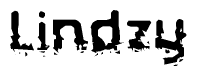 The image contains the word Lindzy in a stylized font with a static looking effect at the bottom of the words