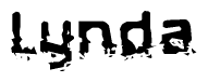 The image contains the word Lynda in a stylized font with a static looking effect at the bottom of the words