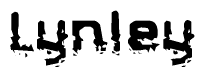 The image contains the word Lynley in a stylized font with a static looking effect at the bottom of the words