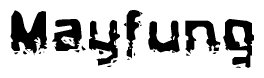 The image contains the word Mayfung in a stylized font with a static looking effect at the bottom of the words