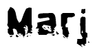 The image contains the word Marj in a stylized font with a static looking effect at the bottom of the words