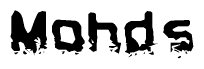 The image contains the word Mohds in a stylized font with a static looking effect at the bottom of the words