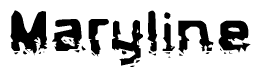 The image contains the word Maryline in a stylized font with a static looking effect at the bottom of the words