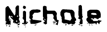 The image contains the word Nichole in a stylized font with a static looking effect at the bottom of the words
