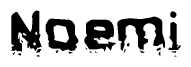The image contains the word Noemi in a stylized font with a static looking effect at the bottom of the words