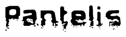 The image contains the word Pantelis in a stylized font with a static looking effect at the bottom of the words