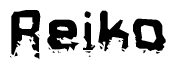 The image contains the word Reiko in a stylized font with a static looking effect at the bottom of the words